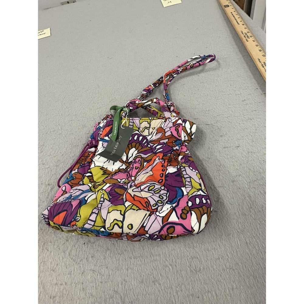 Vera Bradley Tote Bag Womens Mini Quilted‎ Multicolor Butterfly Alice Drawstring